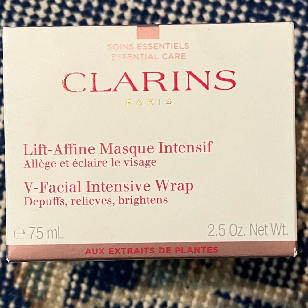 NWT Clarins V Facial Intensive Depuffing Mask